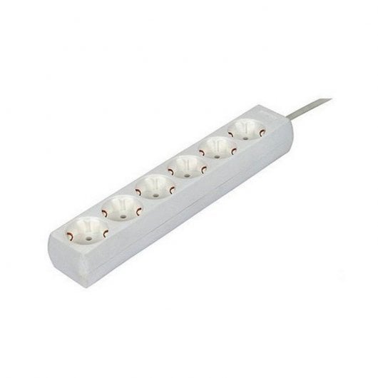 Phasak BNS 1209 T IEC-Steckdosenleiste, 6-fach, 1,5 m, weiß