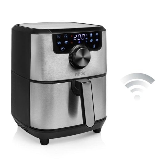 Fritadeira de Ar Princess Smart Aerofryer 4.5L 1500W com Wi-Fi e Temporizador