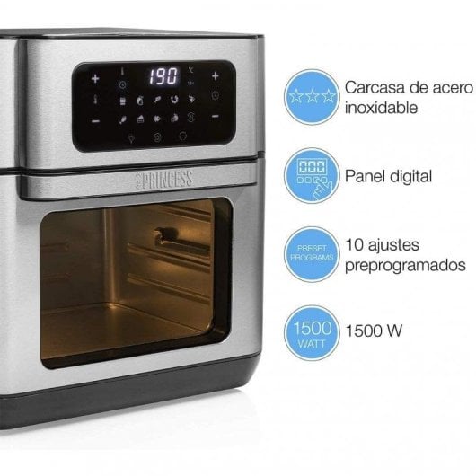 Airfryer Princess 182065 Aerofryer Oven 10L 1500W Grande Capacité Écran Tactile