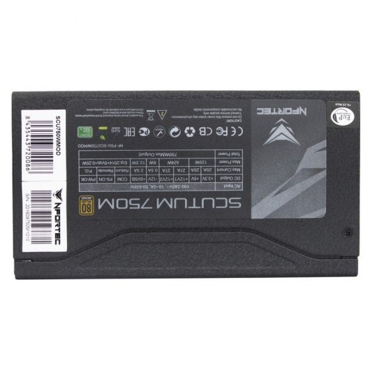 Nfortec Scutum PSU Fuente de Alimentacion 750W 80 Plus Bronze Modular Refurbished