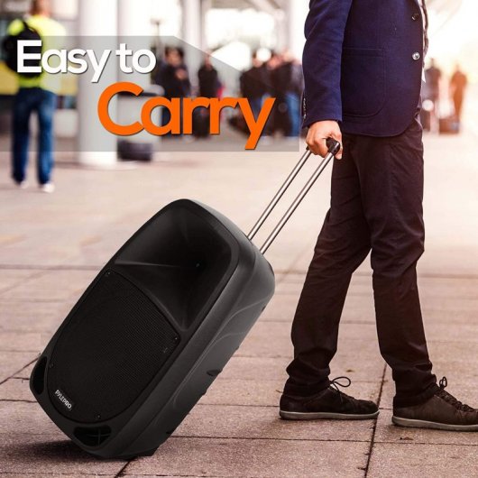 Pyle Travel PSBT105A Altavoz Bluetooth con Micrófono 1000W Negro