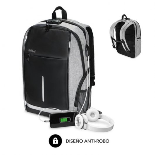 Zaino Subblim Business Lock per laptop fino a 16" Nero/Grigio