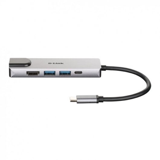 D-Link DUB-M520 Hub 5 em 1 HDMI 4K/RJ45/USB 3.0/USB-C