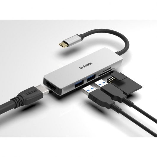 D-Link DUB-M530 Hub 5 en 1 Lector SD/MicroSD/HDMI 4K/USB 3.0