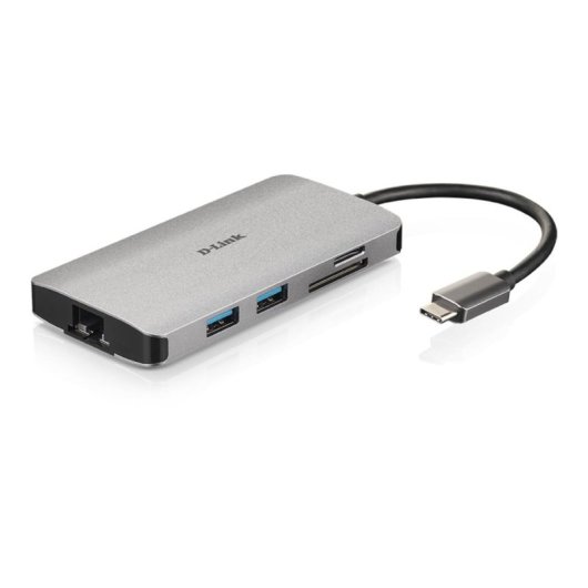 D-Link DUB-M810 Hub 8 en 1 Lector SD/MicroSD/HDMI 4K/USB-C/USB 3.0/RJ45