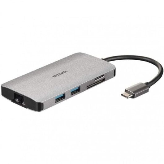 Dockingstation D-Link DUB-M810 8-in-1 Aluminium USB-C HDMI 4K RJ45 SD