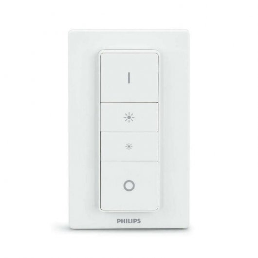 Philips Pack Hue White Bombilla LED E27 9W Blanco Cálido + Hue Interruptor Atenuador Inalámbrico