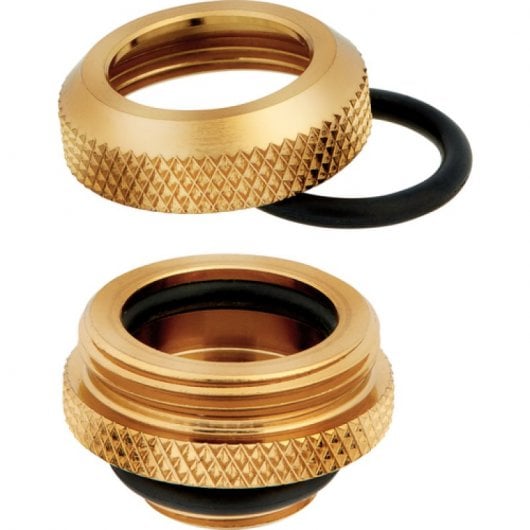 Corsair Conector 14 mm Hydro X Series XF Rígido Pack 4 Unidades Dorado