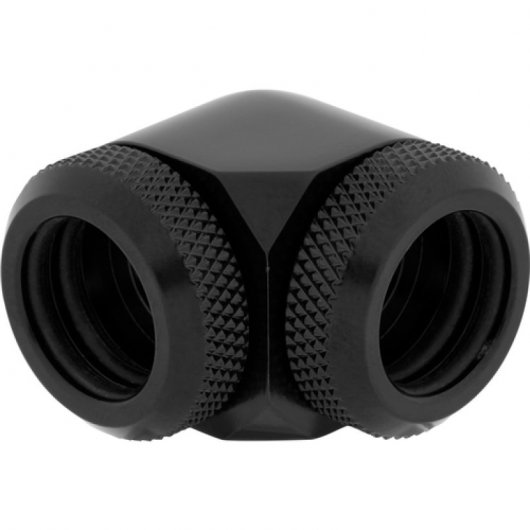 Corsair Racro 14 mm de 90° Hydro X Series XF Rígido Pack de 2 Unidades Preto