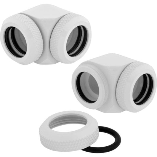 Flüssigkeitskühlung Corsair Hydro X Series XF 14 mm 90° Weiß 2er-Pack
