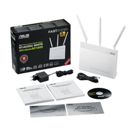 Asus RT-AC68U Router Gaming Inalámbrico Dual Band AC1900 Blanco