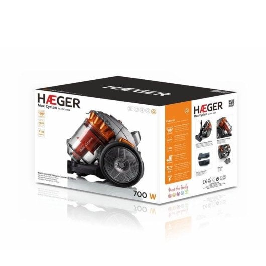 Aspirateur sans Sac Haeger Max Cyclon VC-70C.042A 700W Filtre HEPA 3L