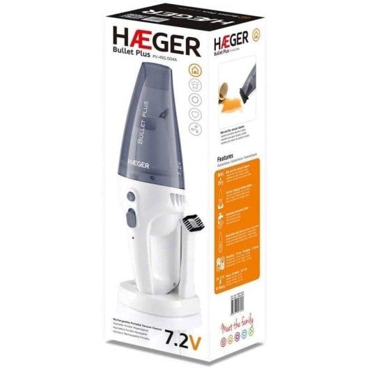 Aspirateur à Main Haeger Bullet Plus PV-45G.004A 40W 18min Liquides et Solides 0,55L