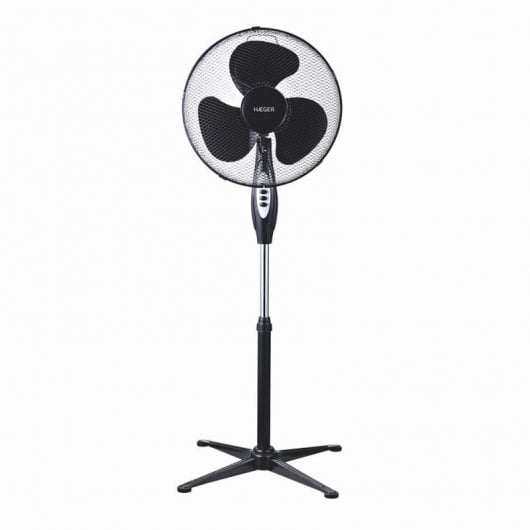 Haeger Cross Wind Ventilador de Pie 45W Negro