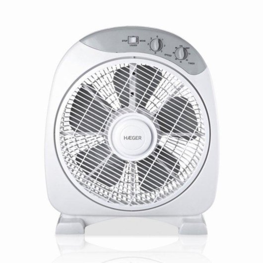 Ventoinha de Chão Haeger Home Wind 45W 30,5cm 3 Velocidades Temporizador Silenciosa