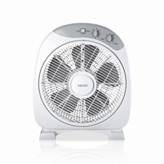 Ventoinha de Chão Haeger Home Wind 45W 30,5cm 3 Velocidades Temporizador Silenciosa