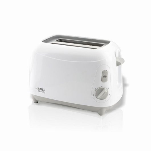 Grille-pain Haeger Geminy 2 Fentes Longues 900 W 7 Niveaux Blanc