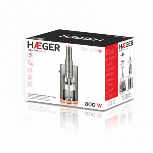 Haeger Super Set Frullatore a immersione + Accessori 800W