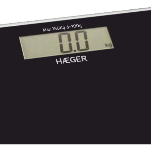 Balança Digital Haeger Dark Até 180 kg Ecrã LCD Desligamento Automático