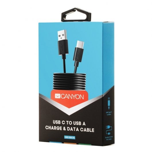 Canyon CNE-USBC1B Cable USB-C a USB Macho/Macho 1m Negro