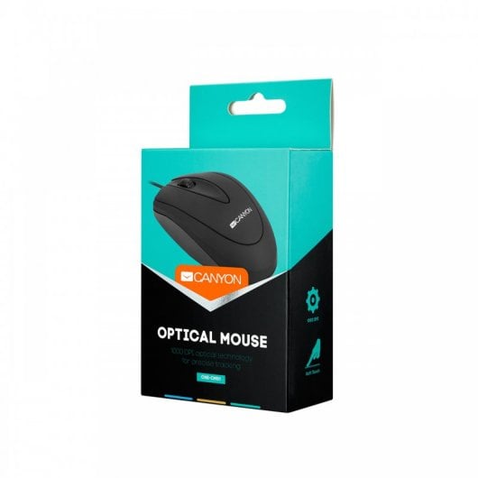 Canyon CNE-CMS1 Rato Ótico 1000DPI Preto