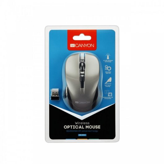 Mouse wireless Canyon CNE-CMSW1G 1200 DPI Grigio
