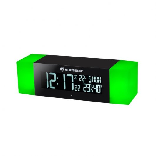 Bresser Radio Despertador con Luz y Bluetooth Negro