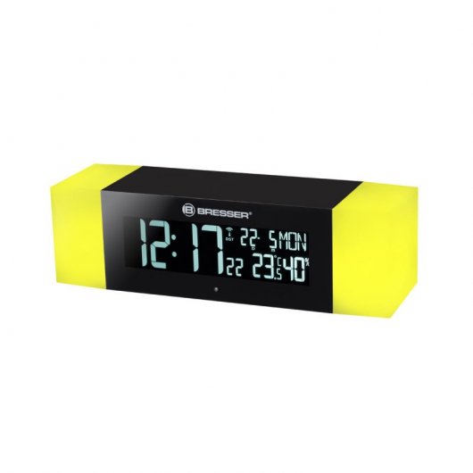 Bresser Radio Despertador con Luz y Bluetooth Negro