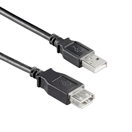 Prolunga USB 2.0 Goobay 68905 5 Metri - Cavo Nero Alta Velocità Per Dati E Ricarica - Spinotto Tipo A Maschio/Femmina