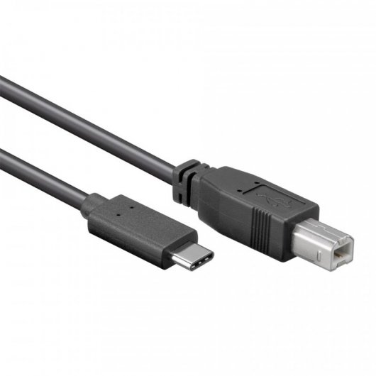 Goobay Cable USB-C 3.1 a USB B Macho/Macho 1m Negro
