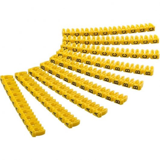 Goobay Marcador para Cables 6mm Amarillo Pack 90 Unidades