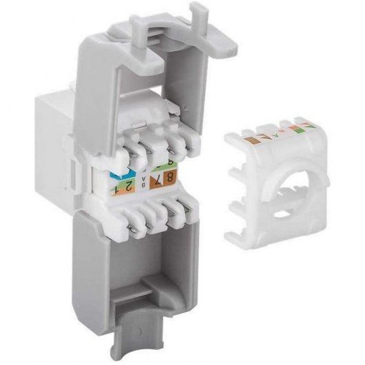 Goobay Keystone Conector RJ45 a TIA 568A/B Cat 6A UTP Blanco