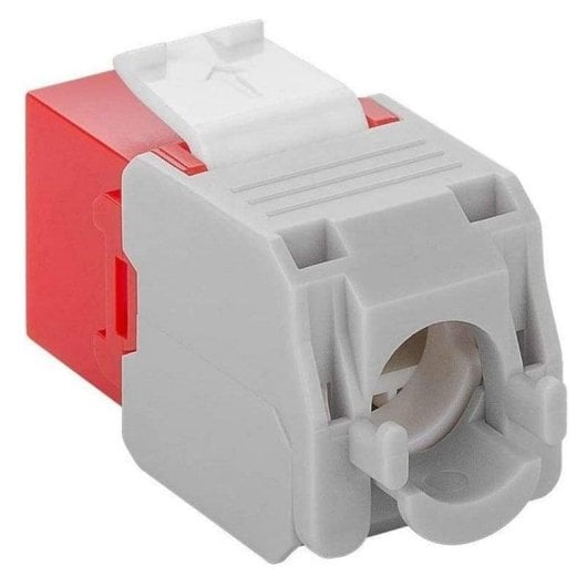 Conector Keystone Goobay RJ45 Cat 6A UTP TIA 568A/B Vermelho
