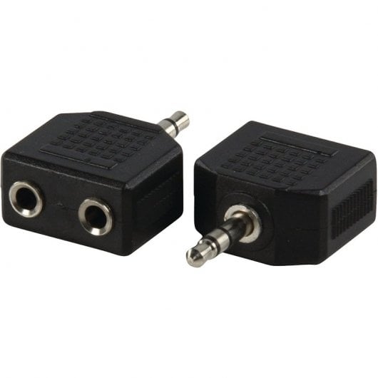 Goobay Duplicador Audio 2x Jack 3.5mm Hembra/Macho Negro