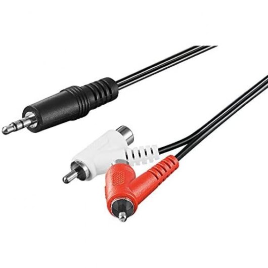 Cavo audio Goobay Jack da 3,5 mm a 2xRCA maschio/maschio 1,5 m Nero