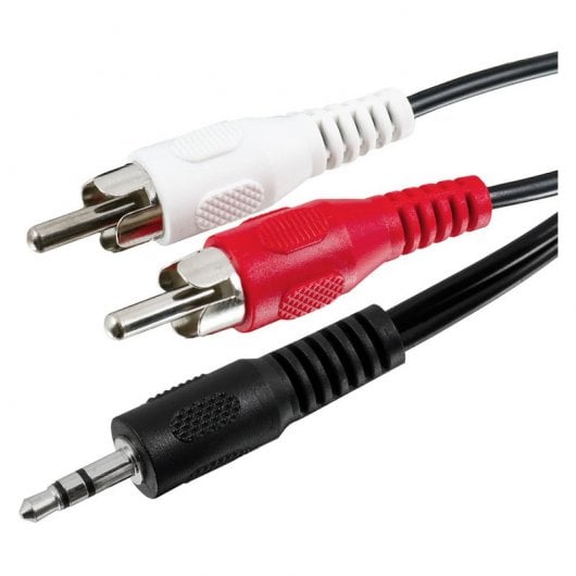 Cavo audio Goobay Jack da 3,5 mm a 2xRCA maschio/maschio 10 m Nero