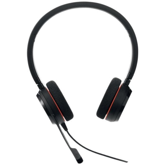 Auriculares Jabra Evolve 20 Duo com fio USB para escritório/call center com Cancelamento de Ruído e microfone, pretos