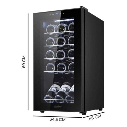 Vinoteca Bolero GrandSommelier 1550 Black Compressor