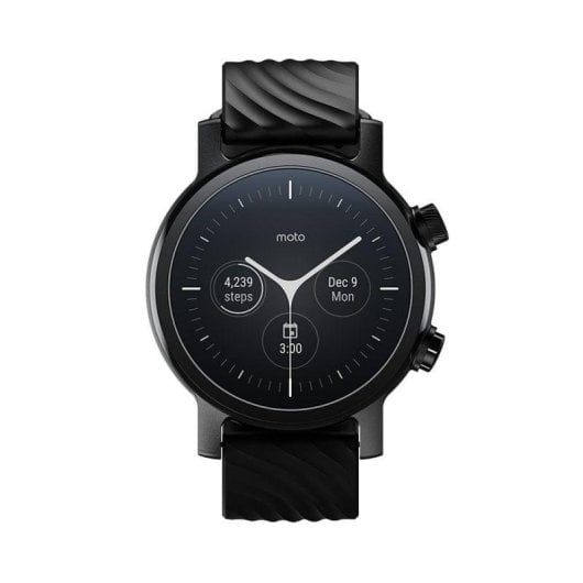 Motorola Moto 360 Bluetooth NFC GPS 43mm AMOLED Preto Resistência à Água 3ATM