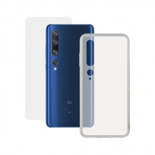 Contact Funda Transparente + Protector Transparente 9H para Xiaomi Mi 10 Pro