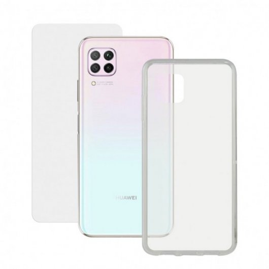 Contact Funda Transparente + Protector Transparente 9H para Huawei P40 Lite