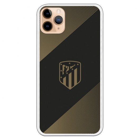 Personalaizer Funda Atlético de Madrid Fondo Negro para iPhone 11 Pro Max
