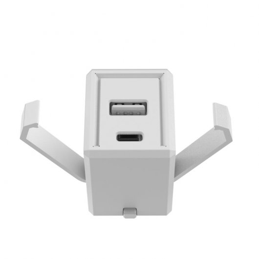 Imperii USB-C Chargeur Voyage Multi-Pays Charge Rapide USB/USB-C 18W Blanc