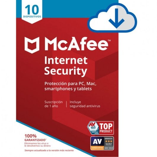 McAfee Internet Security 10 Dispositivos 1 Año Descarga Digital