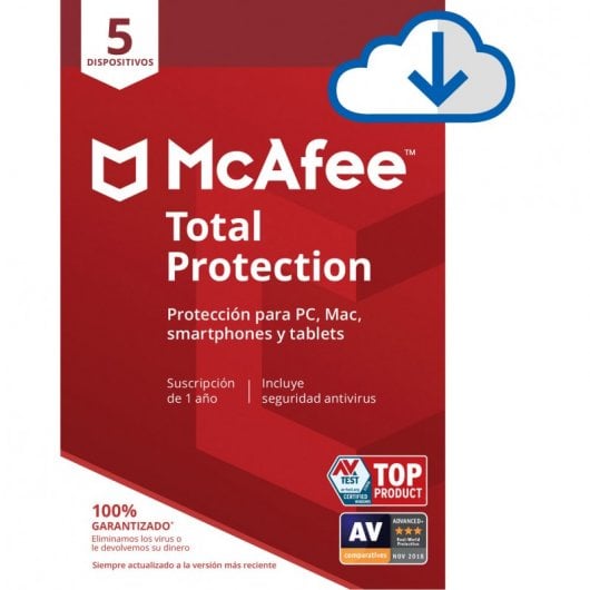 McAfee Total Protection 5 Dispositivos 1 Ano Descarga Digital
