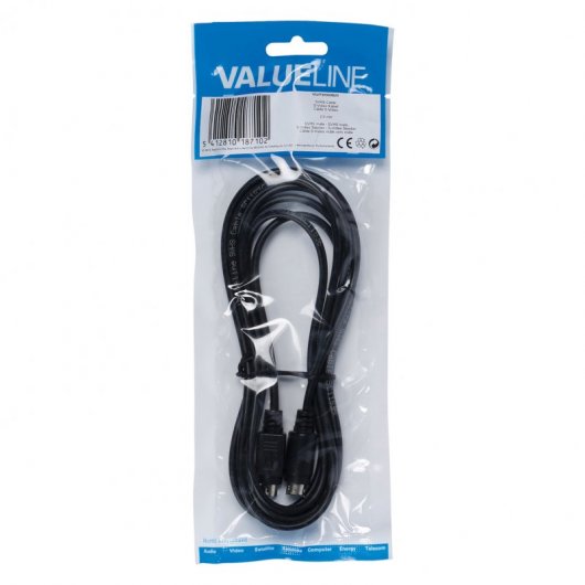 Valueline Câble S-Vidéo Mâle/Mâle 2m Noir