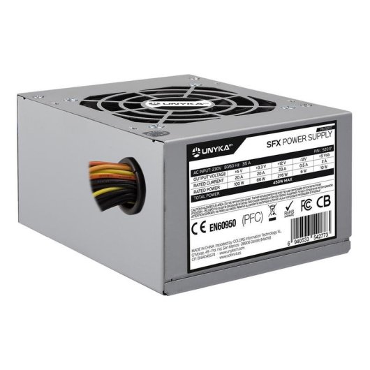 UNYKAch SFX-voeding 450 W, 80mm-ventilator