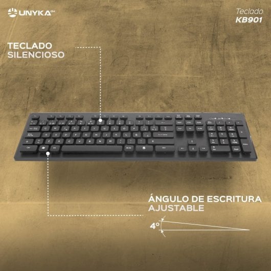 UNYKAch KB 901 Teclado USB Negro