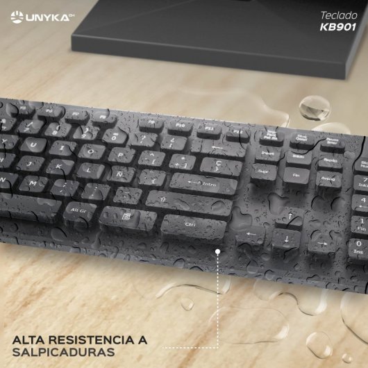 UNYKAch KB 901 Teclado USB Negro