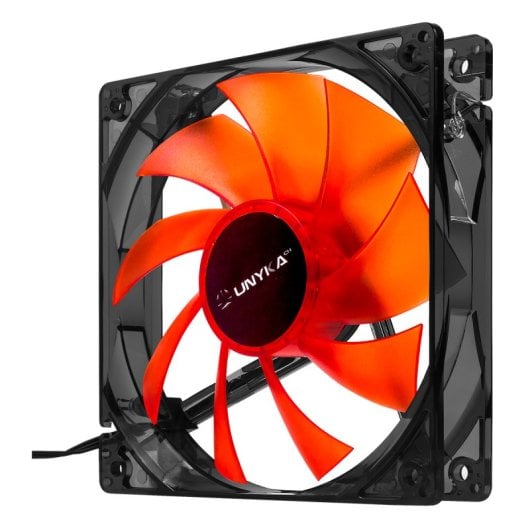 Unykach Ventilador 120x120mm LED Rojo